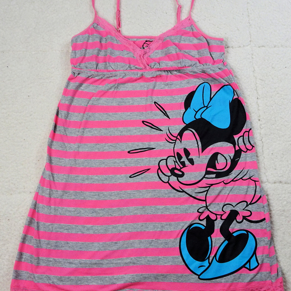Disney Pink/Gray Tanktop w/ Minnie Mouse Size Sm - Picture 1 of 5